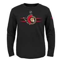 Youth Ottawa Senators Outerstuff Apro Logo Long Sleeve T Shirt