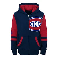 Youth Montreal Canadiens NHL Face Off Full Zip Hoodie