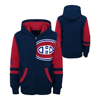 Youth Montreal Canadiens NHL Face Off Full Zip Hoodie