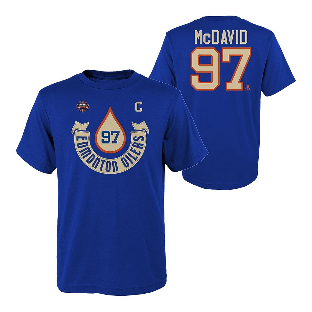 Youth Edmonton Oilers Connor McDavid 3rd Captain T shirt