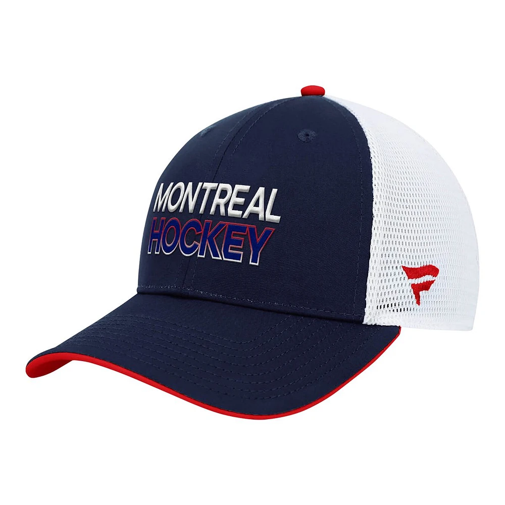 Montreal Canadiens Fanatics Authentic Pro Rink Structured Trucker Cap