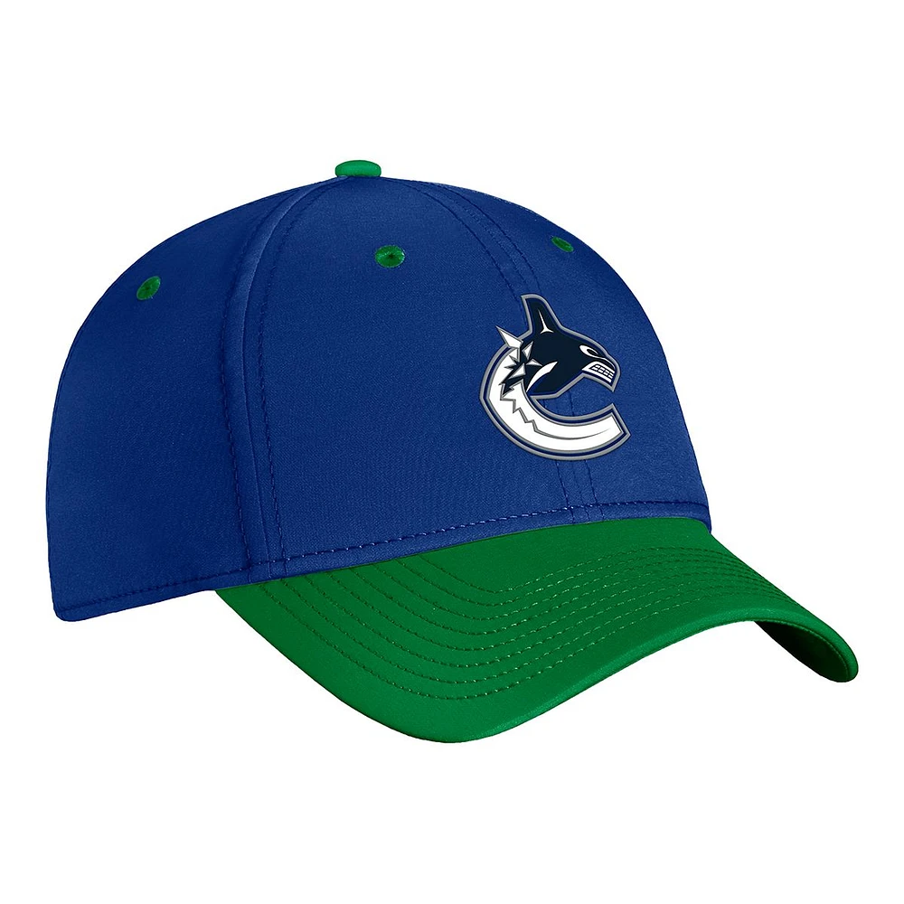 Vancouver Canucks Fanatics Authentic Pro Rink Structured Stretch Cap