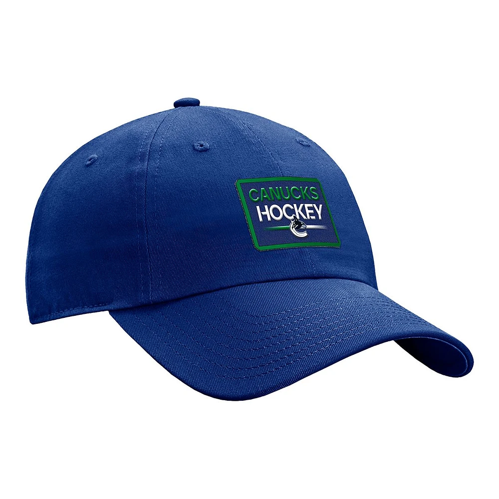 Vancouver Canucks Fanatics Authentic Pro Prime Unstructured Adjustable Cap