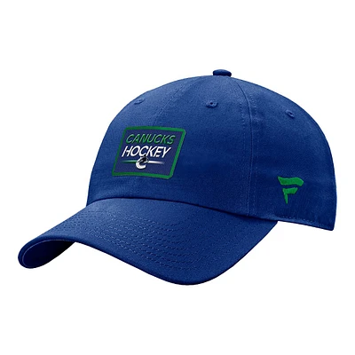 Vancouver Canucks Fanatics Authentic Pro Prime Unstructured Adjustable Cap