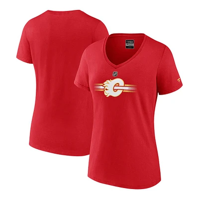 Calgary Flames Fanatics Women's Authentic Pro Cotton T Shirt