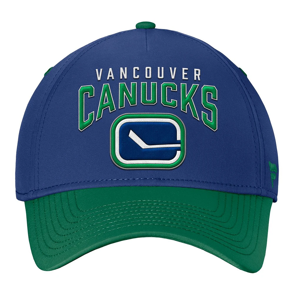 Vancouver Canucks Fanatics Fundamental Struct Flex Cap