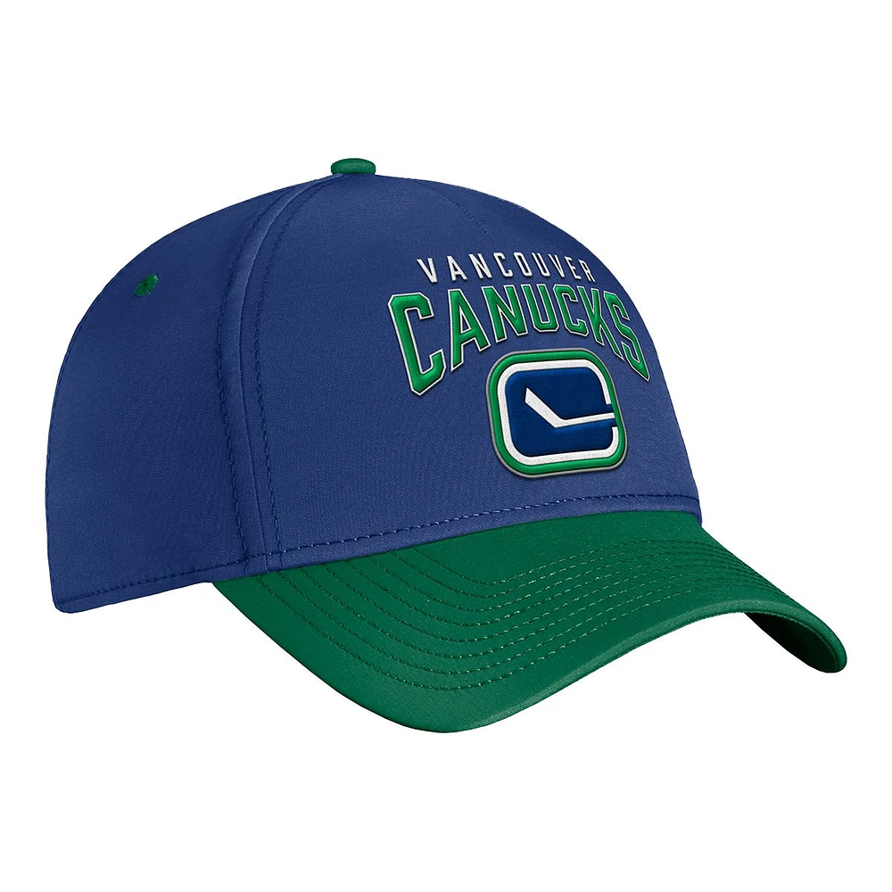 Vancouver Canucks Fanatics Fundamental Struct Flex Cap