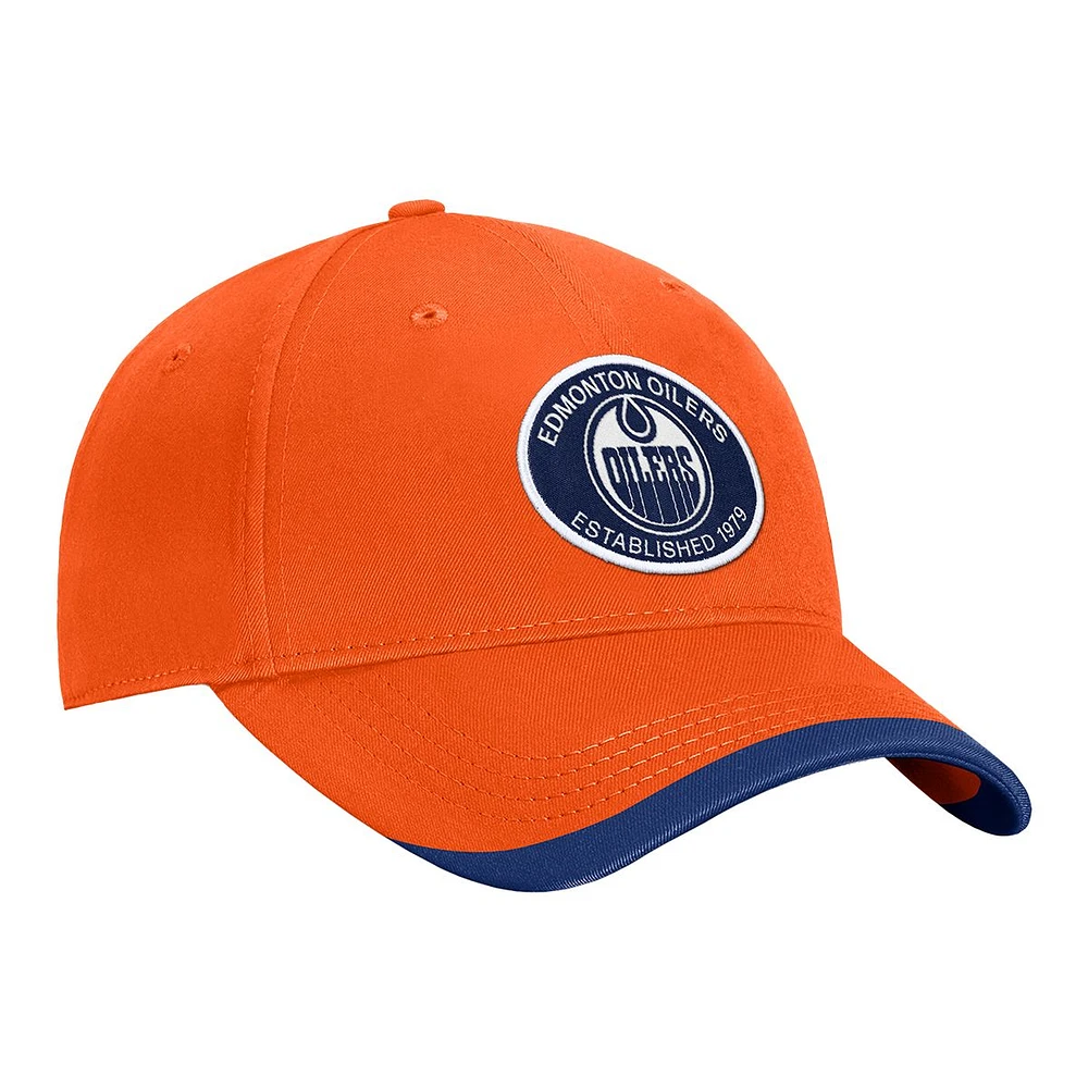 Edmonton Oilers Fanatics Fundamental Structured Adjustable Cap