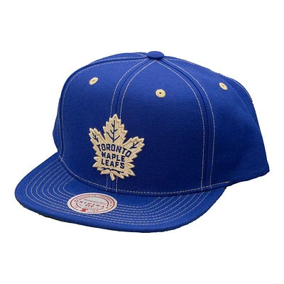 Toronto Maple Leafs Mitchell & Ness Contrast Natural Snapback Cap