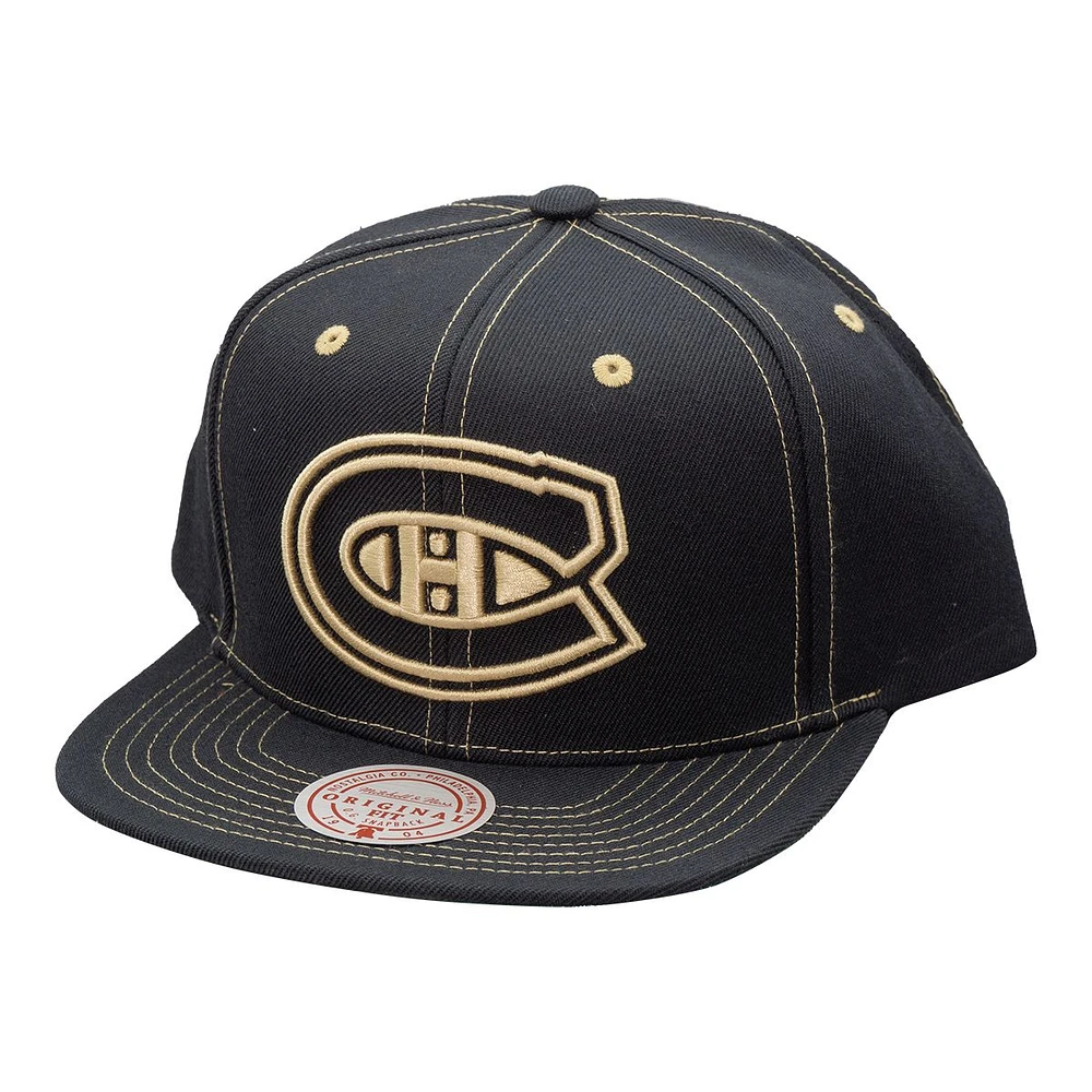 Montreal Canadiens Mitchell & Ness Contrast Natural Snapback Cap