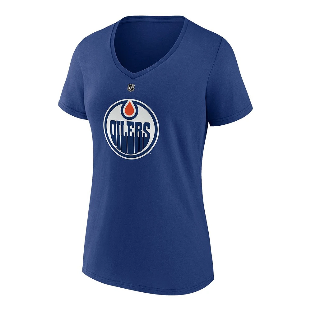 Edmonton Oilers Fanatics Women's Stuart Skinner Player T Shirt