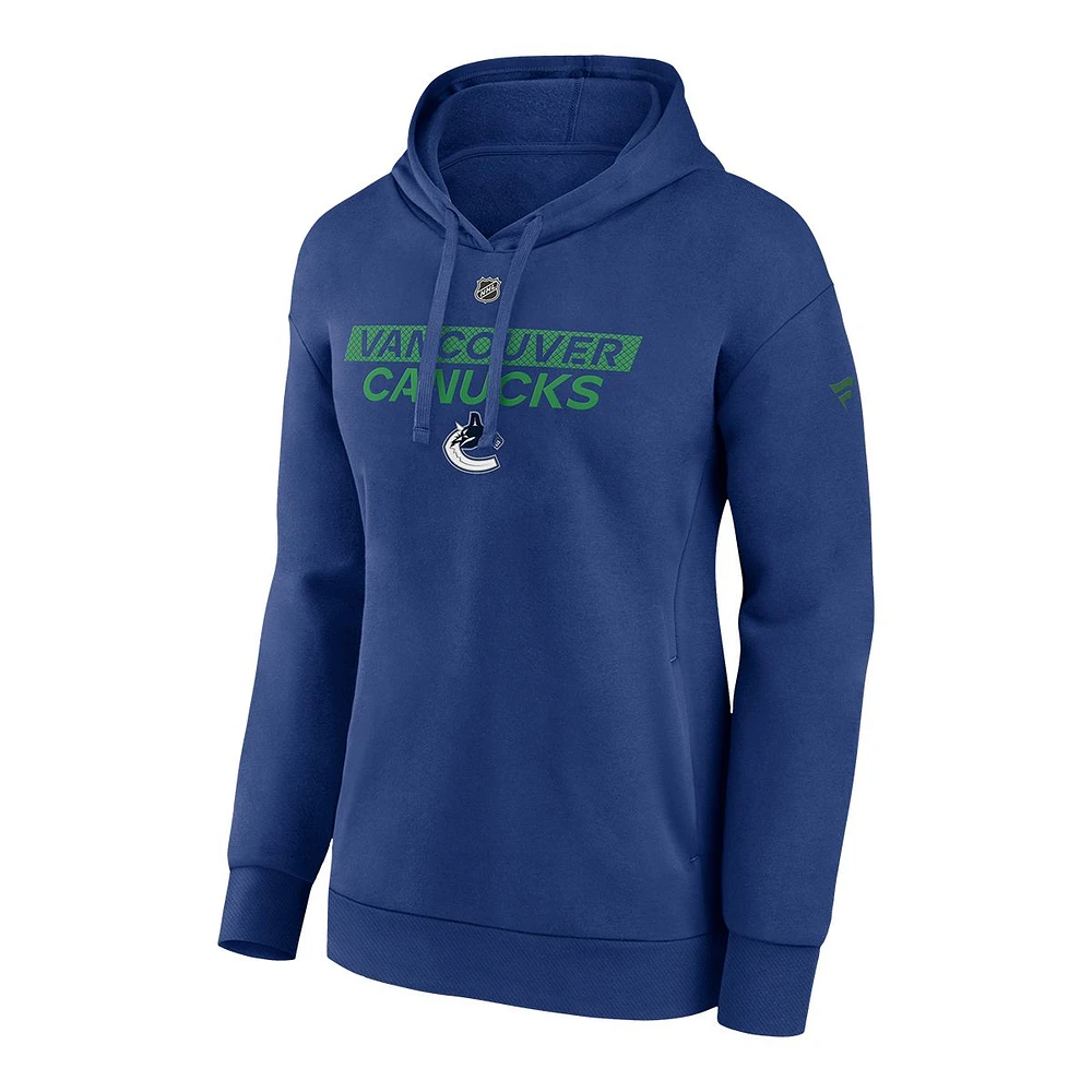 Vancouver Canucks Fanatics Women's Authentic Pro Primary Hoodie