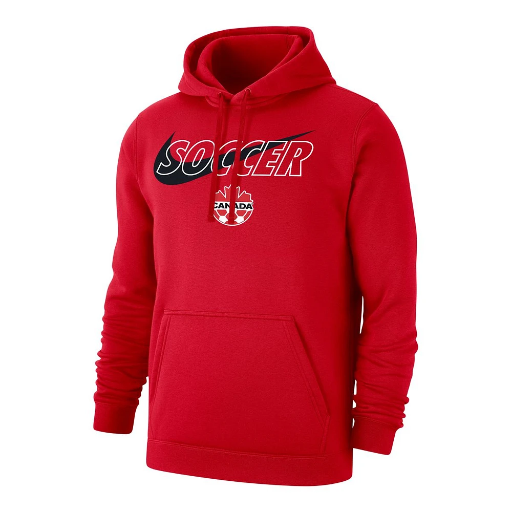 Canada Soccer Nike Men's Club Fleece Pullover Hoodie