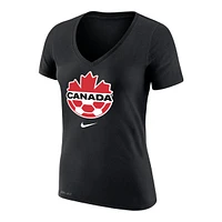 Canada Soccer Nike Women's Dri-FIT Cotton V T Shirt