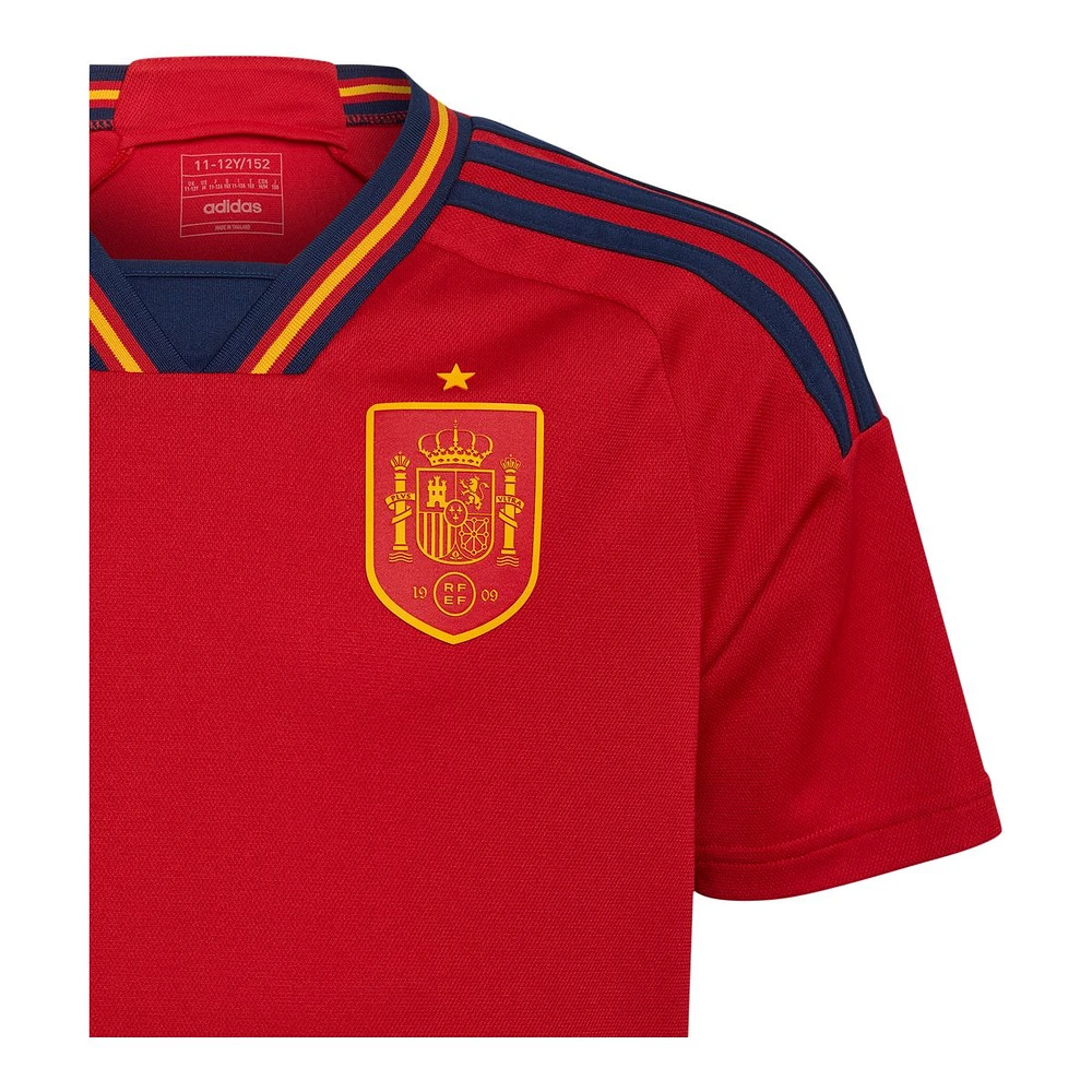 Spain adidas Youth Replica Soccer Jersey, Football, International