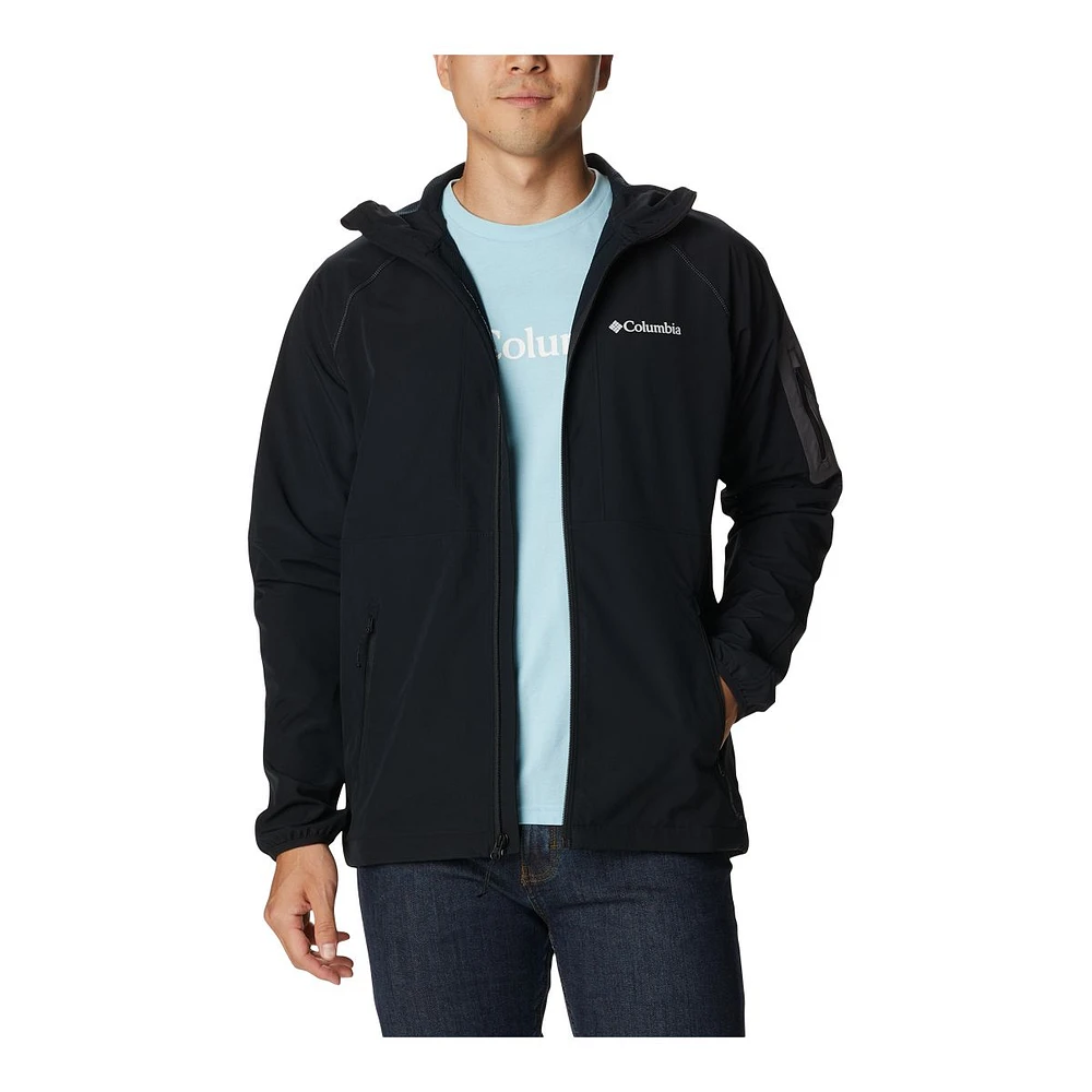 Columbia Men's Tall Heights™️ Hooded Softshell Adjustable Water-Resistant Jacket