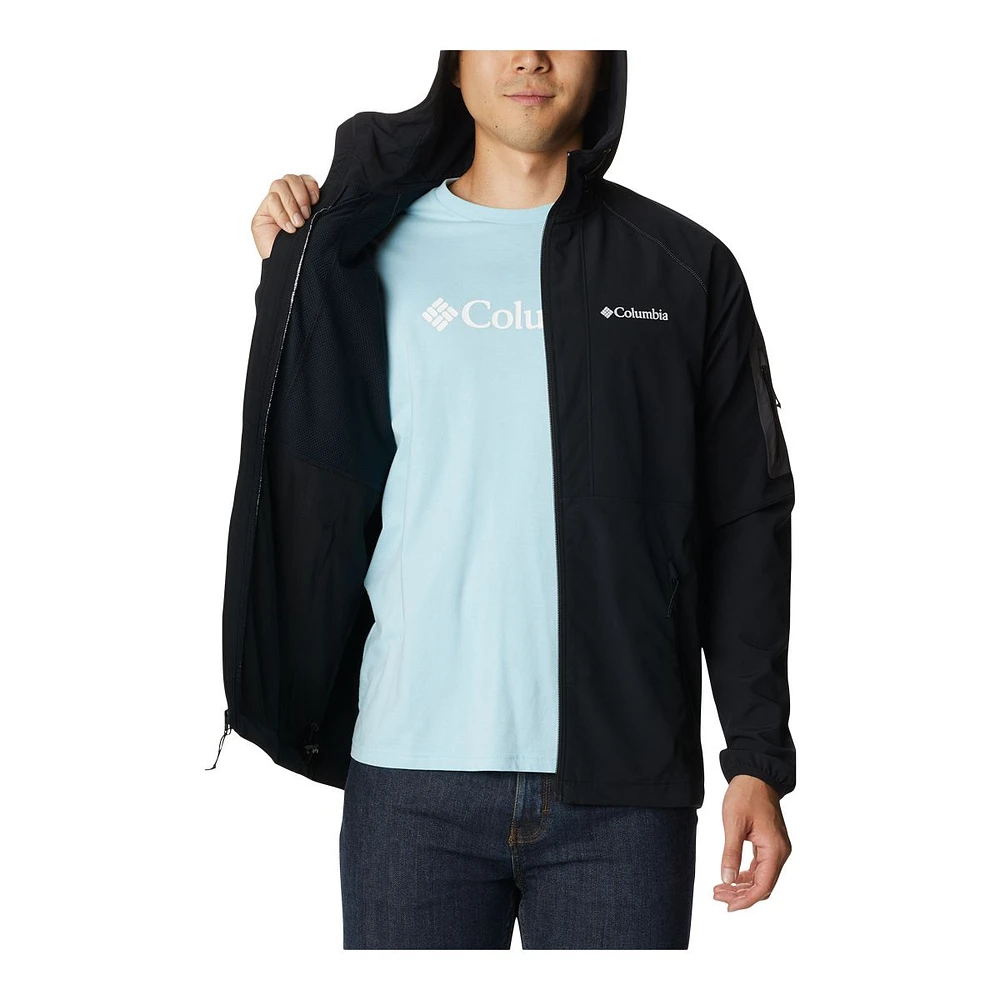 Columbia Men's Tall Heights™️ Hooded Softshell Adjustable Water-Resistant Jacket