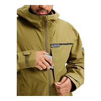 Burton Men's Veridry 2.5L Hooded Rain Jacket, Waterproof, Packable, Lightweight, Shell