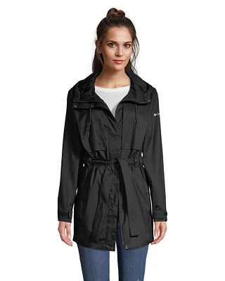 Columbia Women's Pardon My Trench Rain Jacket, Waterproof, Hooded, Breathable, Long