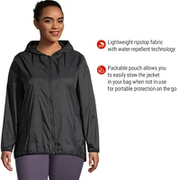 Ripzone Women's Plus Packable Windbreaker Jacket