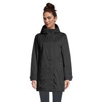 Woods Women's Monolith 2L Mid-Length Hooded Rain Jacket, Waterproof, Breathable, Shell