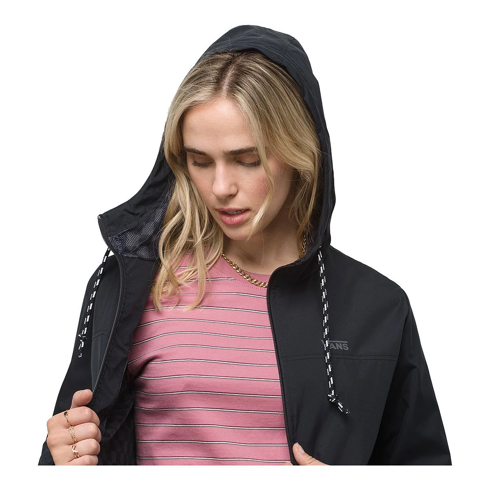 Vans Women's Kastle Check Me Jacket Hooded Windbreaker