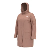 The North Face Women's Plus City Breeze II Hooded Rain Parka, Waterproof, Windbreaker