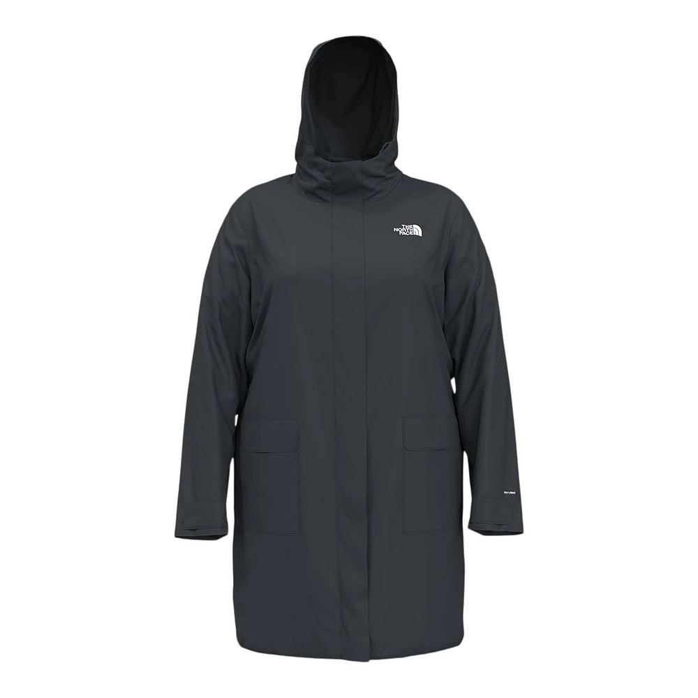 The North Face Women's Plus City Breeze II Hooded Rain Parka, Waterproof, Windbreaker