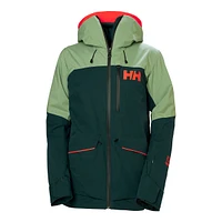 Helly Hansen Women's Powchaser Lifaloft Winter Ski Jacket, Insulated, Hooded