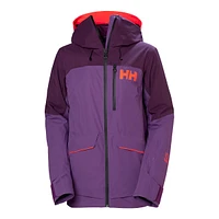 Helly Hansen Women's Powchaser Lifaloft Winter Ski Jacket, Insulated, Hooded