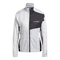 adidas Women's Trail Lightweight Packable Water-Resistant Windbreaker Jacket