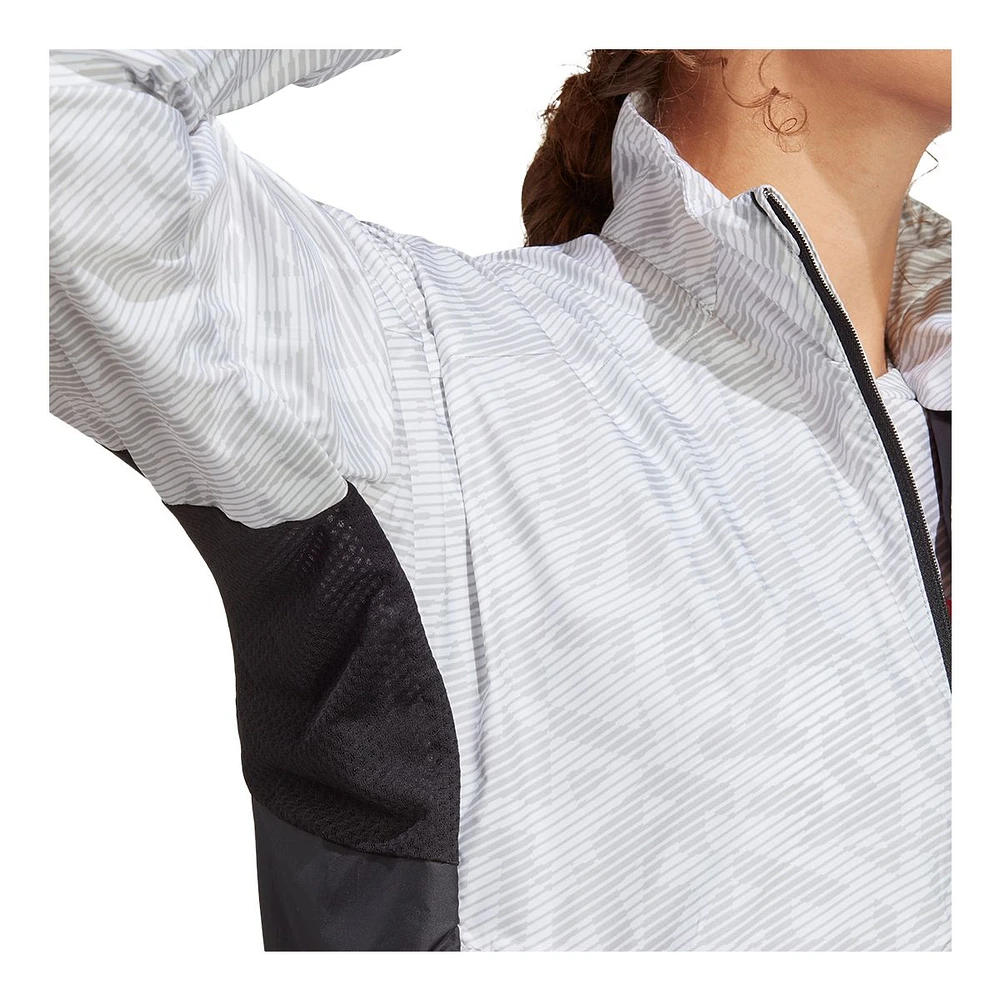 adidas Women's Trail Lightweight Packable Water-Resistant Windbreaker Jacket