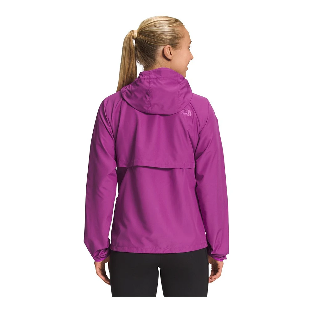 The North Face Women's Flyweight 2.0 Lightweight Packable Hooded Windbreaker Jacket