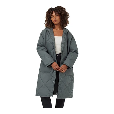 Ten tree Women's Cloud Shell Quilted Hooded Jacket