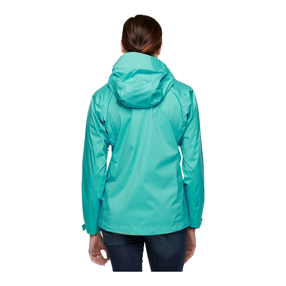 Black Diamond Women's Stormline Stretch 2.5L Rain Shell Jacket