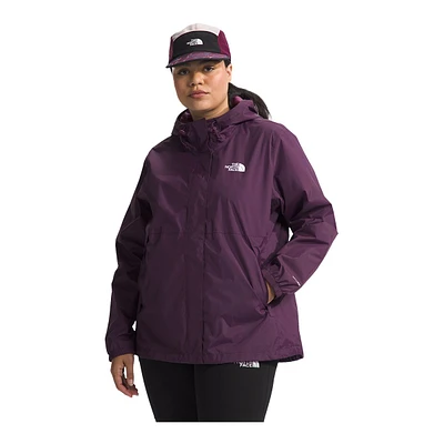 The North Face Women's Plus Antora Shell 2L Hooded Rain Jacket, Waterproof, Breathable