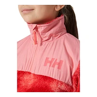 Helly Hansen Girls' Champ 1/2 Zip Midlayer Sunset Pink All Over Print Jacket