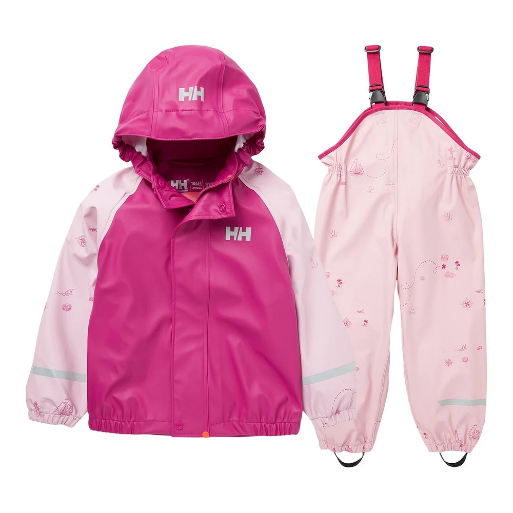 Helly Hansen Toddler Girls' 2-7 Bergen PU All Over Print Rainset