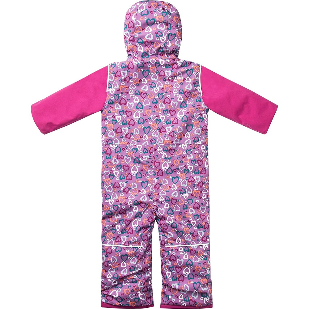 Ripzone Toddler Girls' Wolblume Insulated Snowsuit Hearts