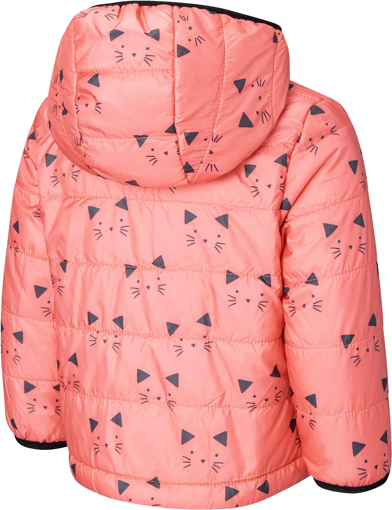 Ripzone Toddler Girls' Reversible Kitties Jacket