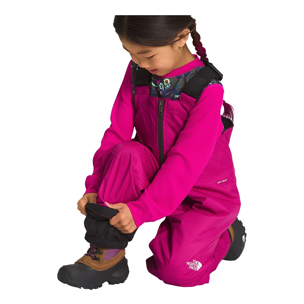 The North Face Kids' Toddler Freedom Bib Snow Pants, Girls', Winter, Insulated