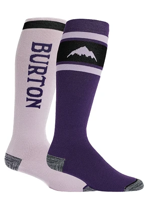 Burton Men's Weekend Snowboard Socks, Midweight, Breathable, 2-Pack