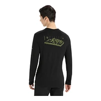 Icebreaker Men's 200 Oasis Alps 3D Long Sleeve Crewe Top