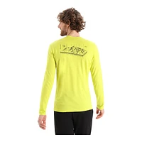 Icebreaker Men's 200 Oasis Alps 3D Long Sleeve Crewe Top