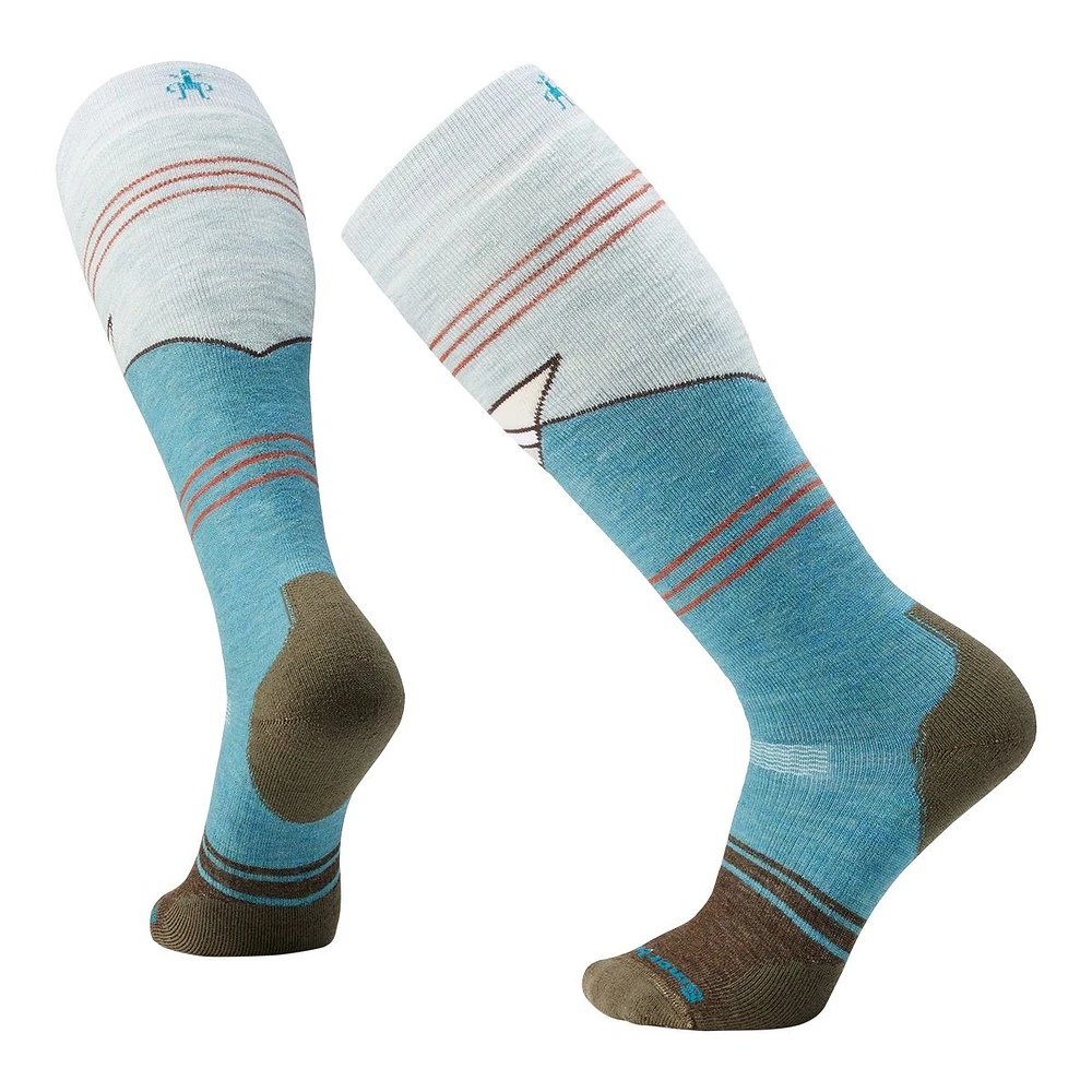 Smartwool Men's Snowboard Full Cushion Geo Pattern Ski Socks