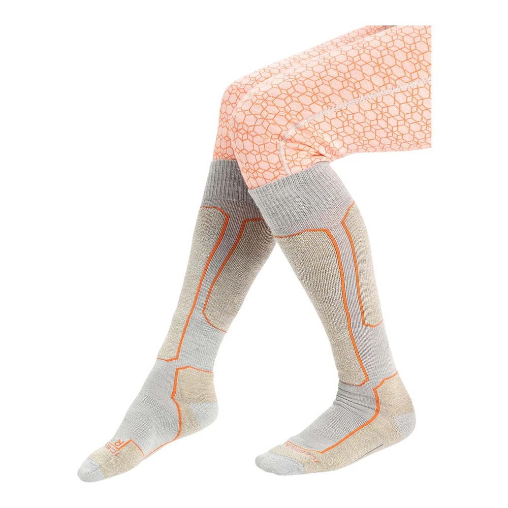 Icebreaker Women's Ski+ Over The Calf Light Cushioned Merino Socks