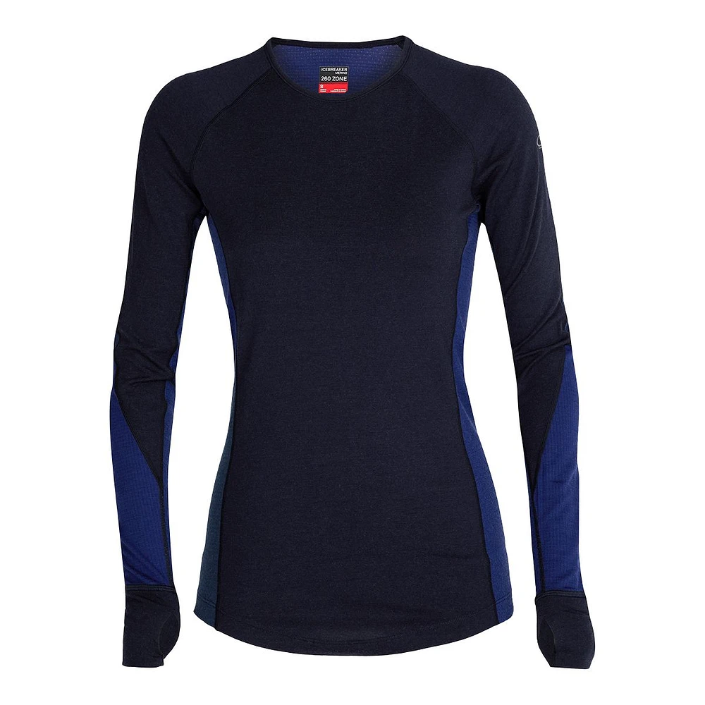 Icebreaker Women's 260 Zone Long Sleeve Crewe Top