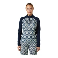 Helly Hansen Women's Lifa Merino Graphic 1/2 Zip Baselayer Top