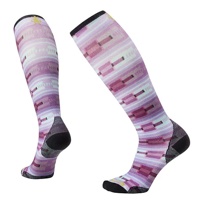 Smartwool Women's Ski Zero Cushion Print Over The Calf Socks