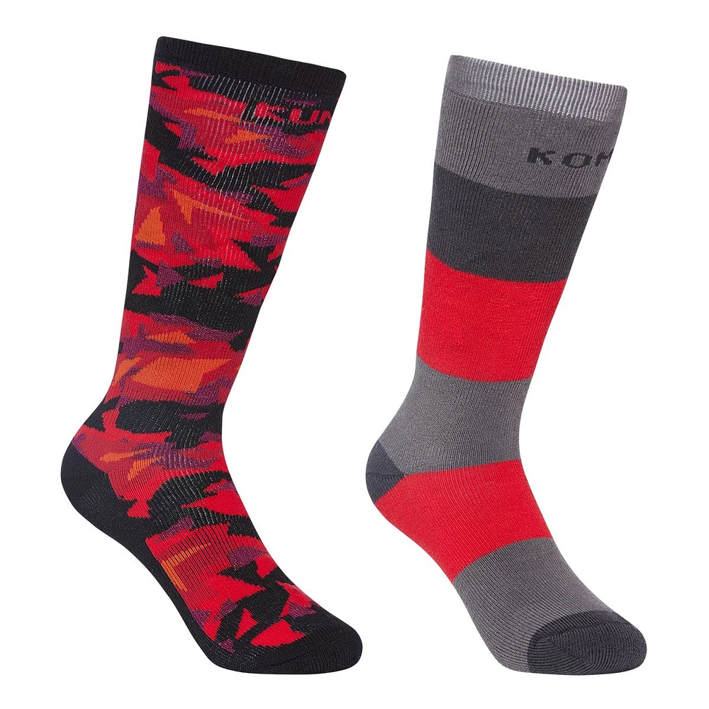 Kombi Boys' Rumble Ski Socks - 2 Pack